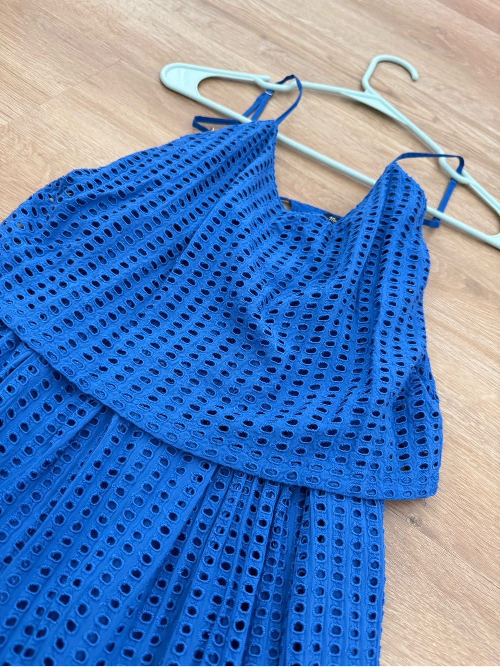 Madewell Royal Blue Eyelet Cami Dress - Picture 2 of 7